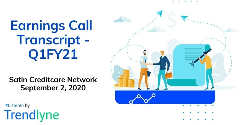 Earnings Call Transcript - Q1FY21 for Satin Creditcare Network