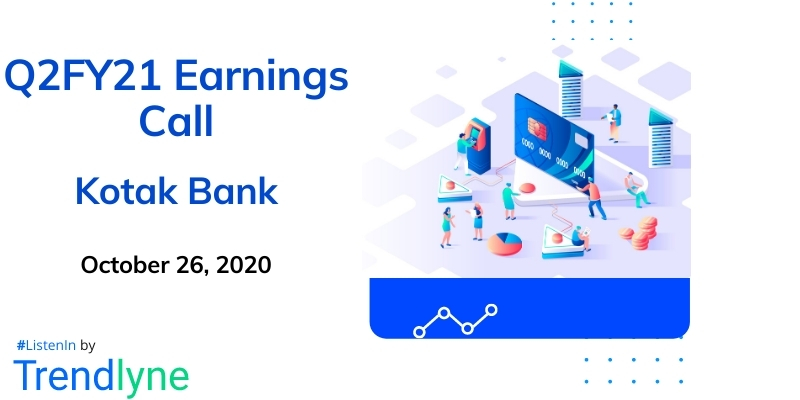 Earnings Call for Q2FY21 Kotak Mahindra Bank