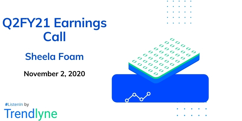 Earnings Call for Q2FY21 of Sheela Foam 