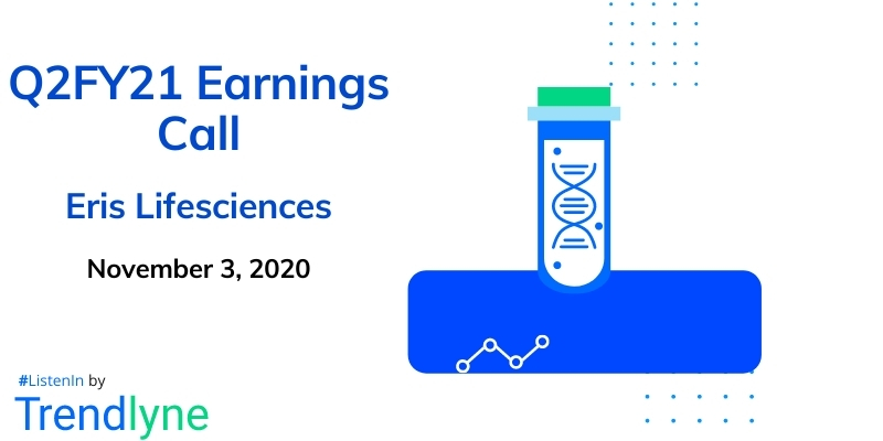 Earnings Call for Q2FY21 of Eris Lifesciences