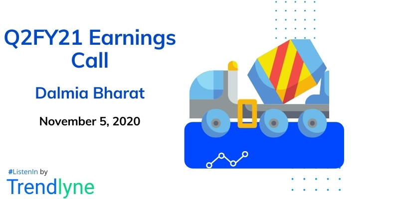 Earnings Call for Q2FY21 of Dalmia Bharat Ltd.