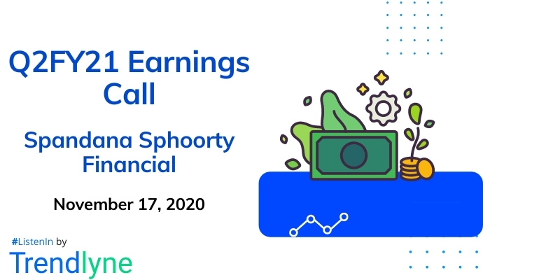 Earnings Call for Q2FY21 of Spandana Sphoorty Financial