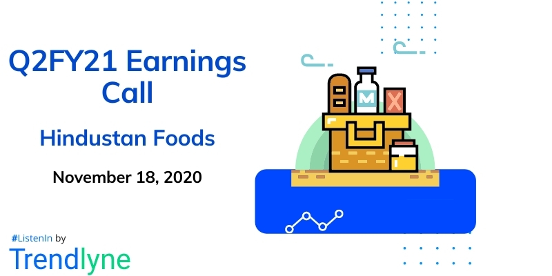 Earnings Call for Q2FY21 of Hindustan Foods