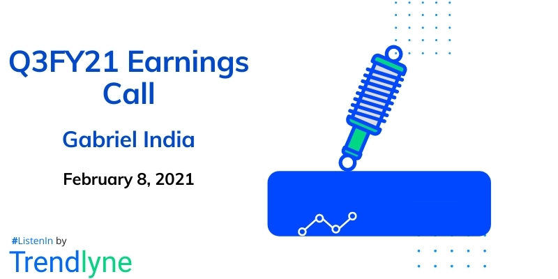 Earnings Call for Q3FY21 of Gabriel India