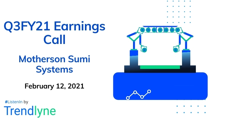 Earnings Call for Q3FY21 of Motherson Sumi Systems