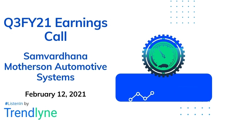 Analyst Call with Samvardhana Motherson Automotive Systems 