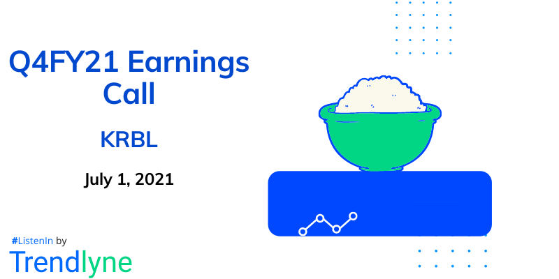 Earnings Call for Q4FY21 of KRBL