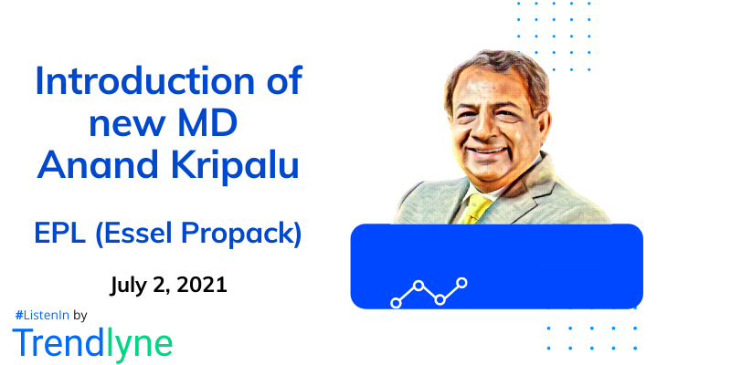 New MD and CEO Announcement: EPL