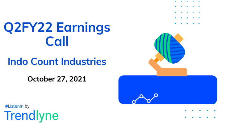 Earnings Call for Q2FY22 of Indo Count Industries