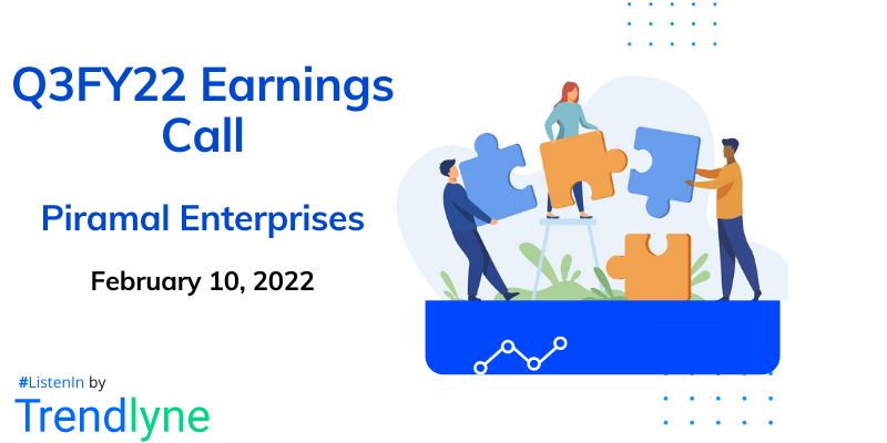 Earnings Call for Q3FY22 of Piramal Enterprises Ltd