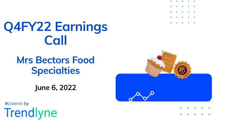 Earnings Call for Q4FY22 of Mrs. Bectors Food Specialities