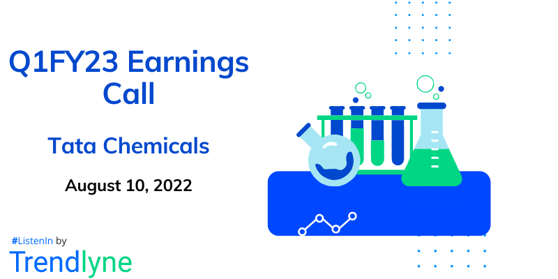 Results Earnings Call for Q1FY23 of Tata Chemicals