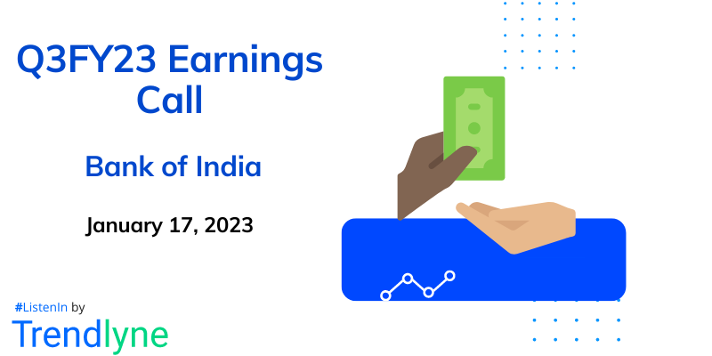 Results Earnings Call for Q3FY23 of Bank of India