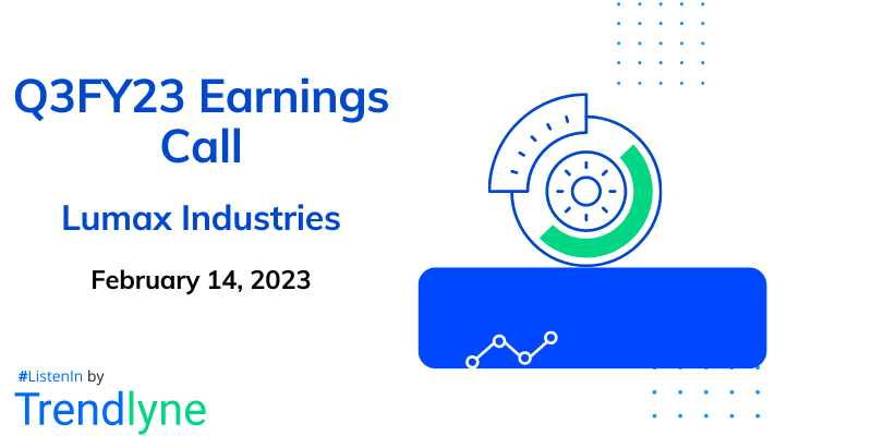 Lumax Industries Results Earnings Call for Q3FY23