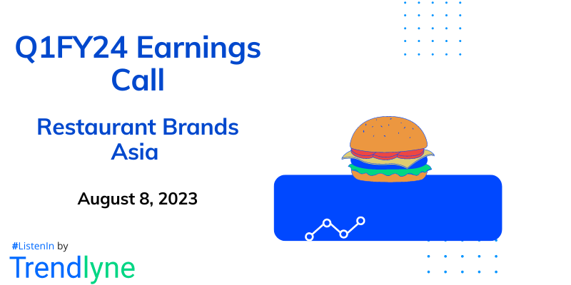Restaurant Brands Asia Results Earnings Call for Q1FY24