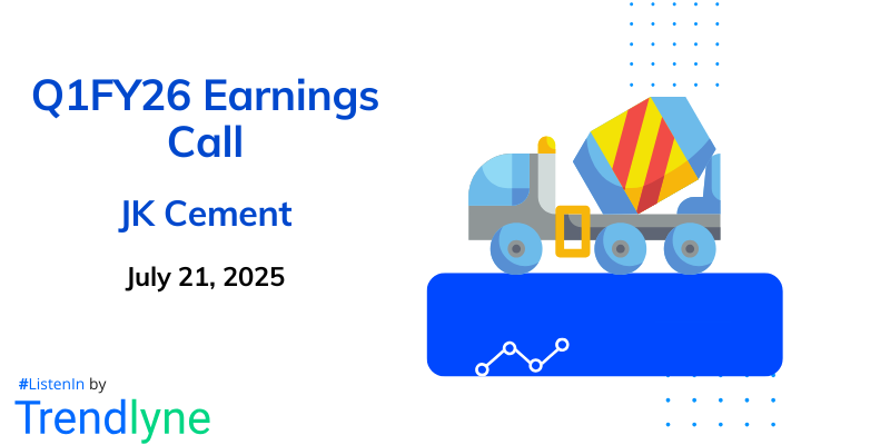 JK Cement Results Earnings Call for Q1FY26