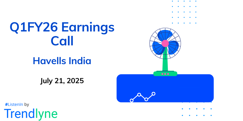 Havells India Results Earnings Call for Q1FY26