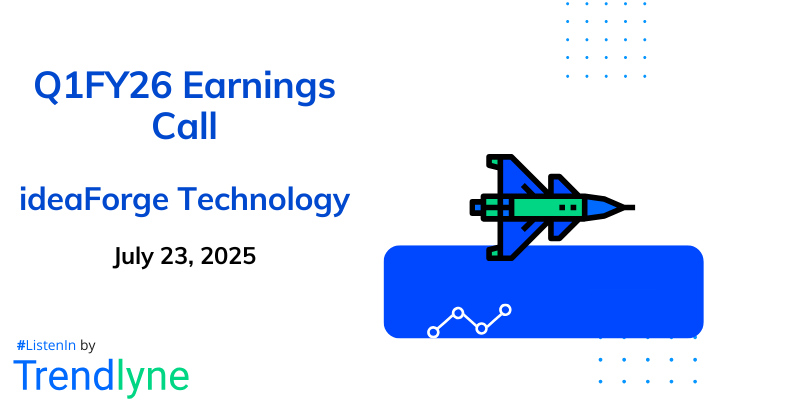 ideaForge Technology Results Earnings Call for Q1FY26