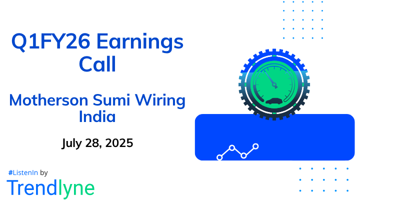 Motherson Sumi Wiring India Results Earnings Call for Q1FY26