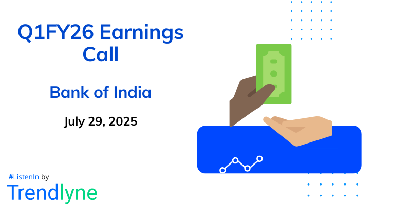 Bank of India Results Earnings Call for Q1FY26