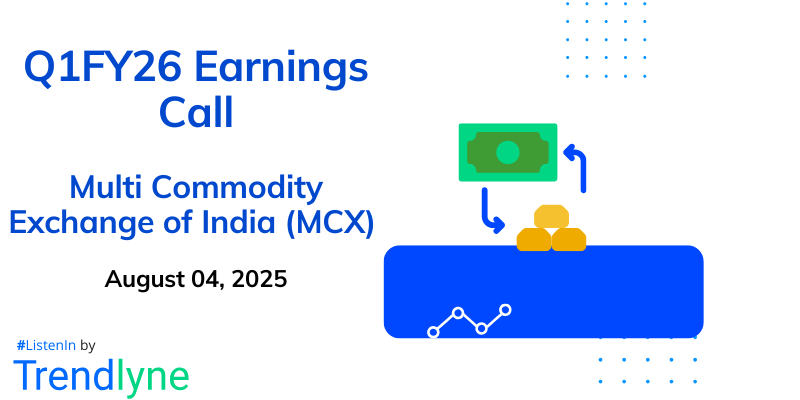 Multi Commodity Exchange of India Results Earnings Call for Q1FY26
