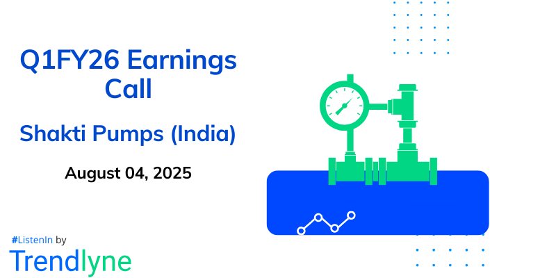 Shakti Pumps (India) Results Earnings Call for Q1FY26