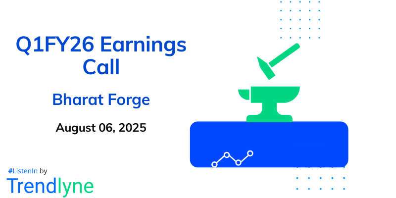 Bharat Forge Results Earnings Call for Q1FY26