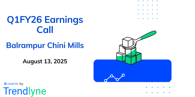 Balrampur Chini Mills Results Earnings Call for Q1FY26