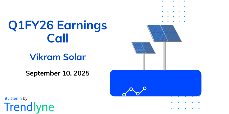 Vikram Solar Results Earnings Call for Q1FY26