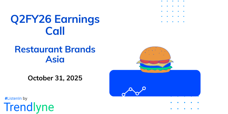Restaurant Brands Asia Results Earnings Call for Q2FY26