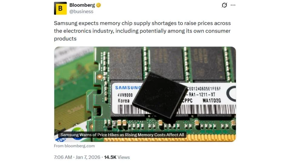 Memory Chip Tweet