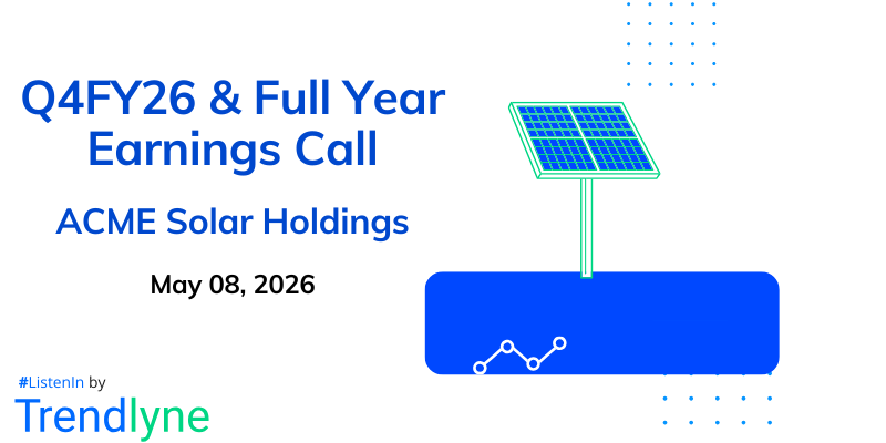 ACME Solar Holdings Results Earnings Call for Q4FY26 & Full Year