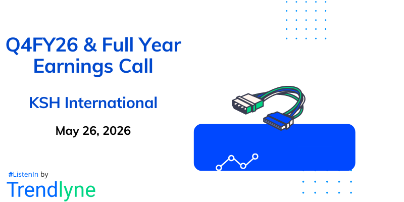 KSH International Results Earnings Call for Q4FY26 & Full Year