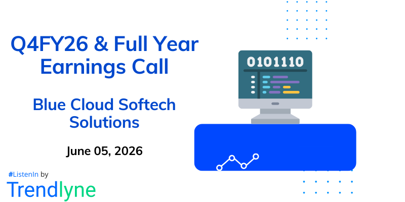 Blue Cloud Softech Solutions Results Earnings Call for Q4FY26 & Full Year