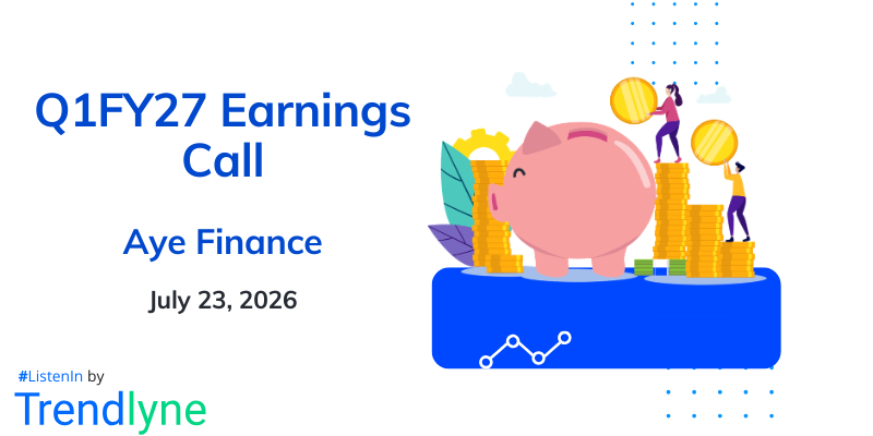 Aye Finance Results Earnings Call for Q1FY27