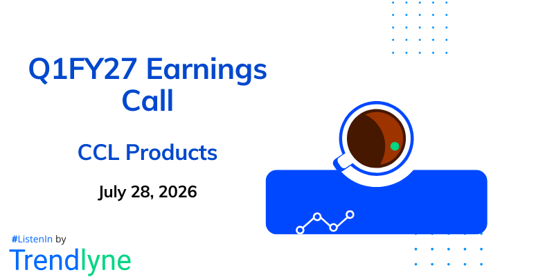 CCL Products India Results Earnings Call for Q1FY27