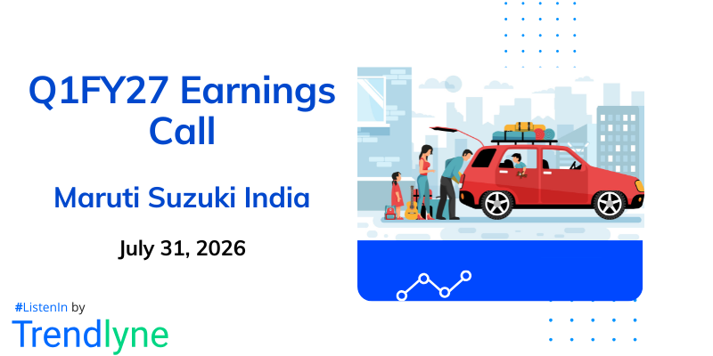 Maruti Suzuki India Results Earnings Call for Q1FY27