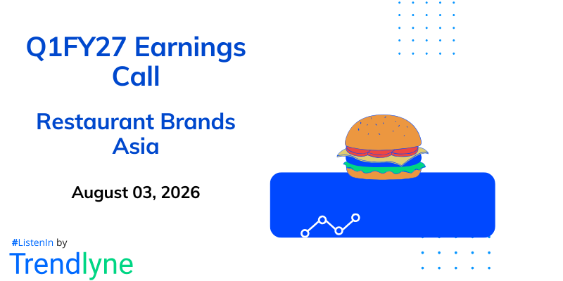 Restaurant Brands Asia Results Earnings Call for Q1FY27