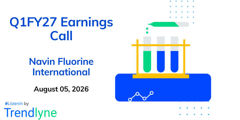 Navin Fluorine International Results Earnings Call for Q1FY27