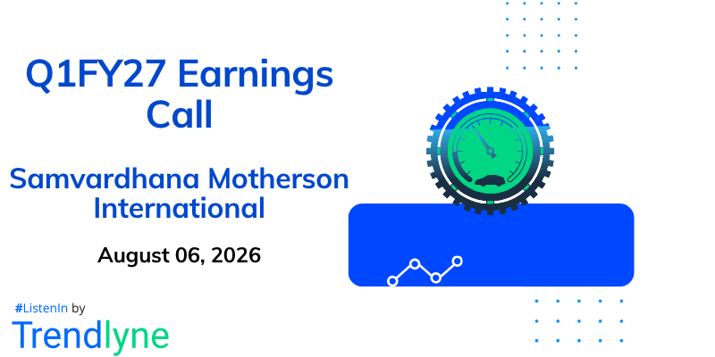 Samvardhana Motherson International Results Earnings Call for Q1FY27