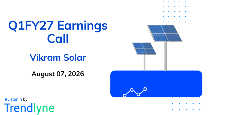 Vikram Solar Results Earnings Call for Q1FY27