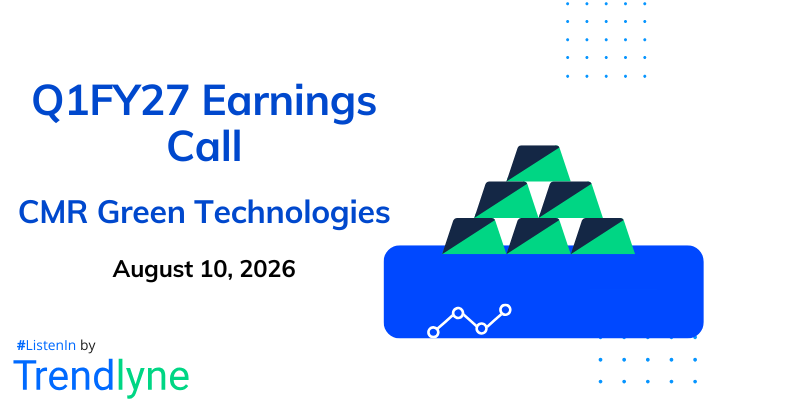 CMR Green Technologies Results Earnings Call for Q1FY27