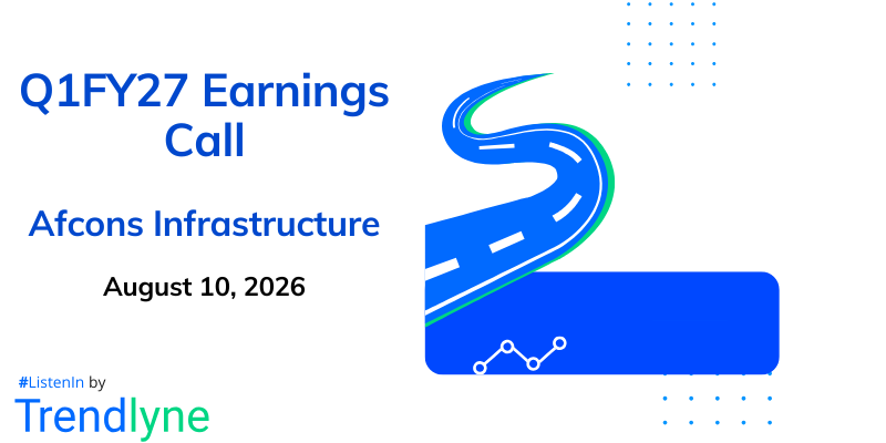 Afcons Infrastructure Results Earnings Call for Q1FY27