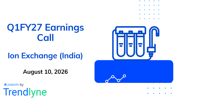 Ion Exchange (India) Results Earnings Call for Q1FY27