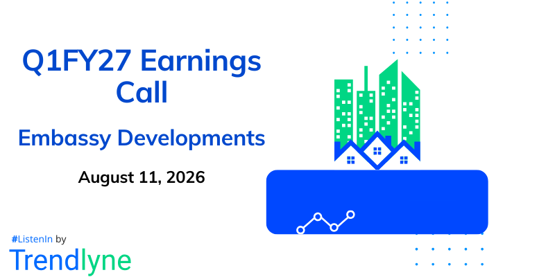 Embassy Developments Results Earnings Call for Q1FY27