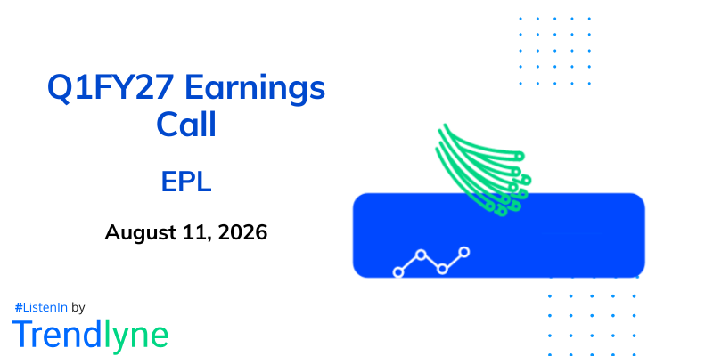 EPL Ltd. Results Earnings Call for Q1FY27