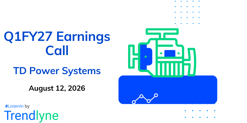 TD Power Systems Results Earnings Call for Q1FY27