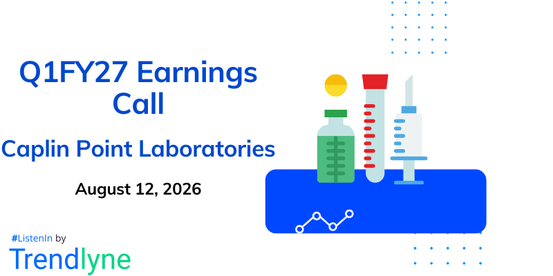 Caplin Point Laboratories Results Earnings Call for Q1FY27