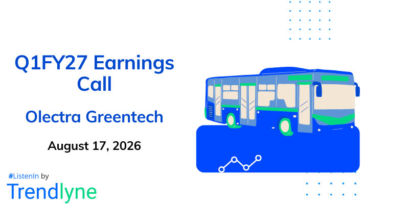 Olectra Greentech Results Earnings Call for Q1FY27